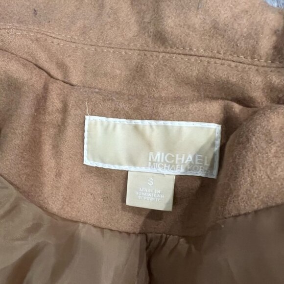 Michael Kors Tan Wool Pea Coat Jacket - Picture 12 of 16